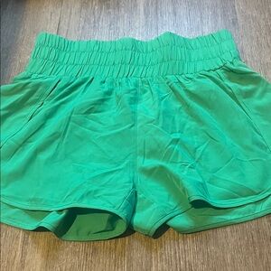 Pink Lily Bright Green Athletic Shorts